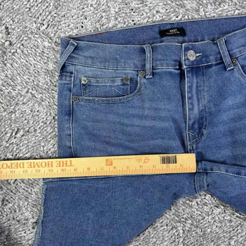 True Religion Ricky Relaxed Straight Shorts Lot Of Two Mens 34 Stretch Denim